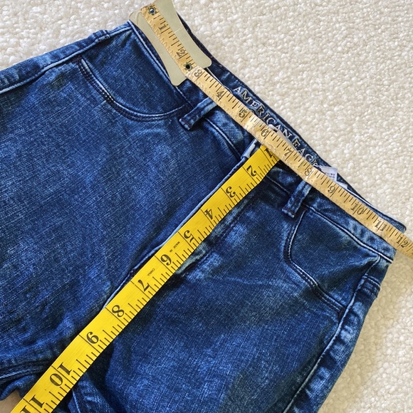 American Eagle Super Stretch Sky High - High Rise Dark Wash Denim Jeggings Jeans - Picture 12 of 12